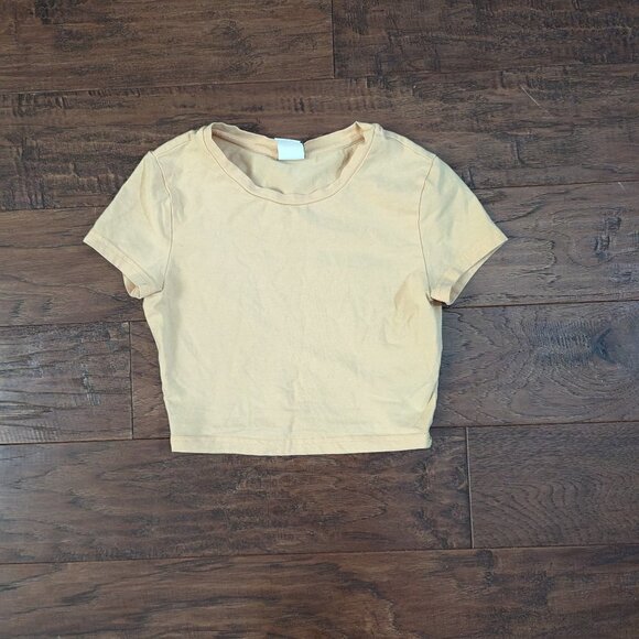 TNA Cropped Yellow T-Shirt Top XXS 2XS - Picture 1 of 5
